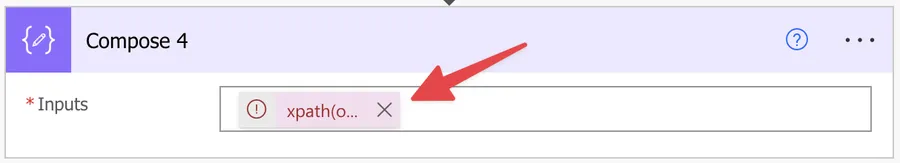 How to solve the error in the xpath function while providing additional parameters.