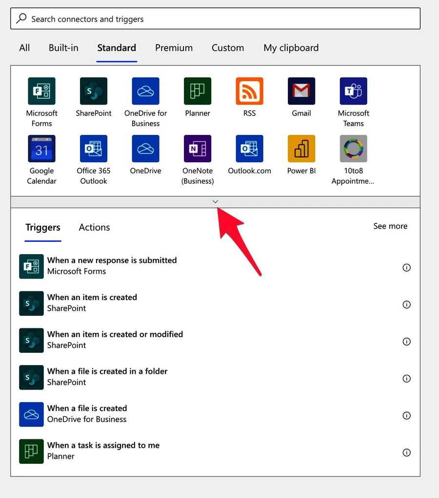 Since Twitter is not the most common option, expand it and search for it.