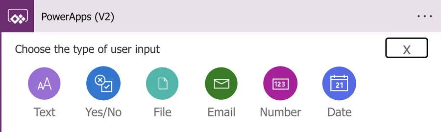 Add fields to the "PowerApps (V2)" trigger