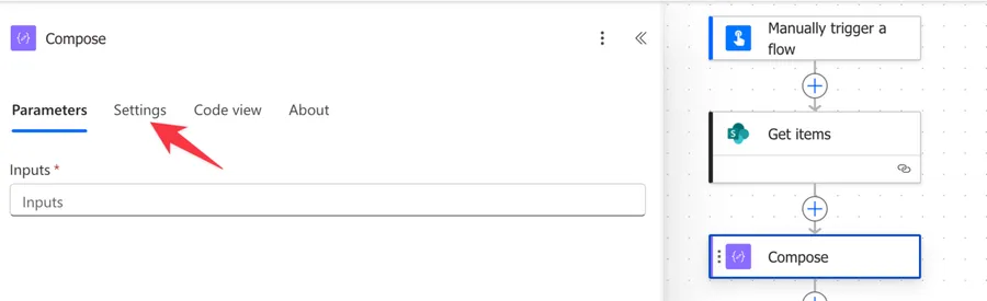 Configure run after settings
